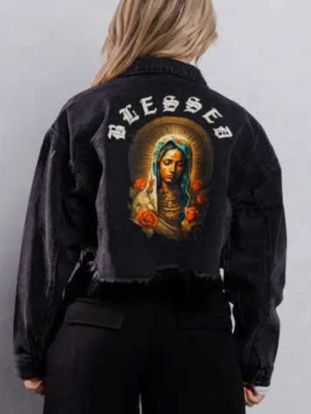 Blessed V.M Crop Denim Jacket